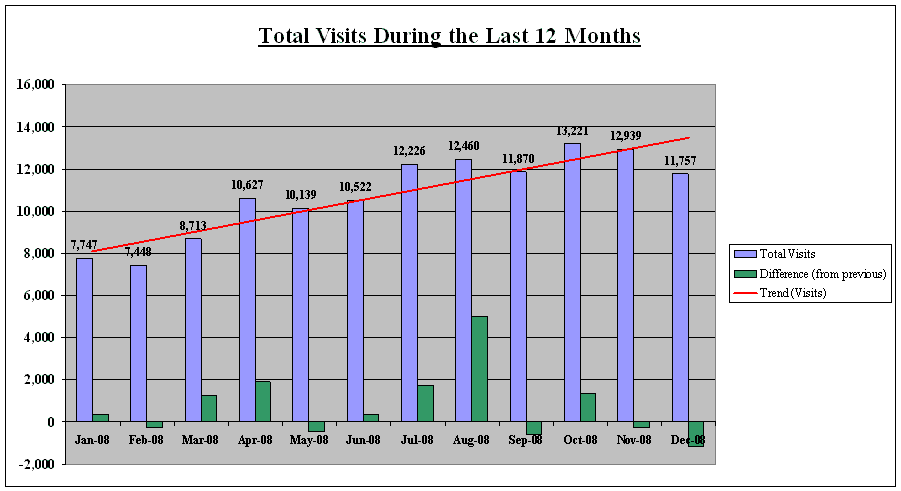 Website Visits by Month